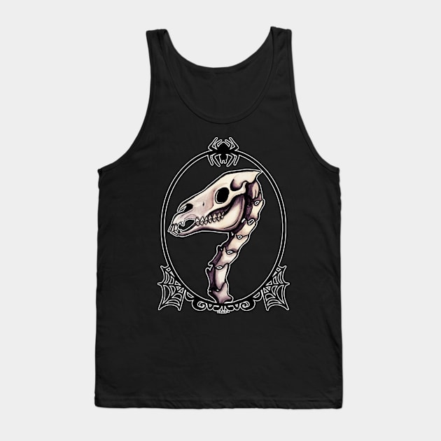 Horse Skull (Framed Version) Tank Top by Jan Grackle